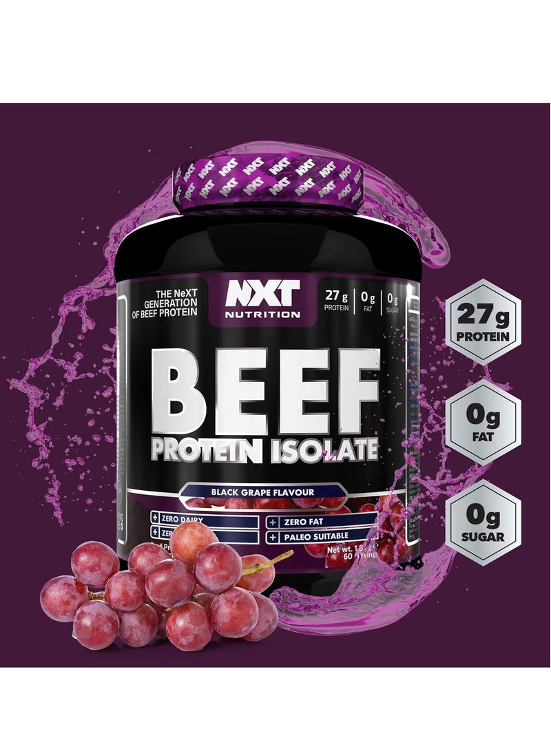 NXT Nutrition NXT Beef Protein Isolate Black Grape 1.8kg 60 Servings - Image 2