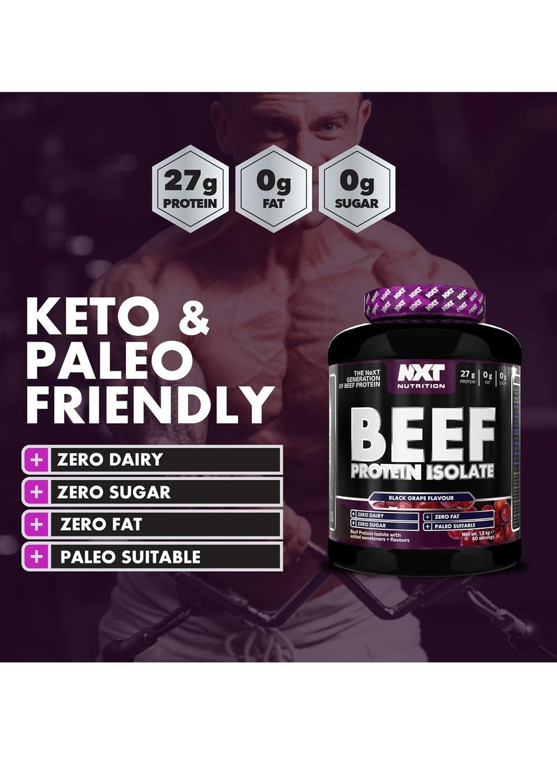 NXT Nutrition NXT Beef Protein Isolate Black Grape 1.8kg 60 Servings - Image 3