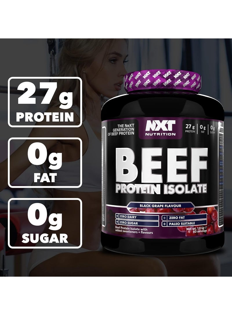 NXT Nutrition NXT Beef Protein Isolate Black Grape 1.8kg 60 Servings - Image 5