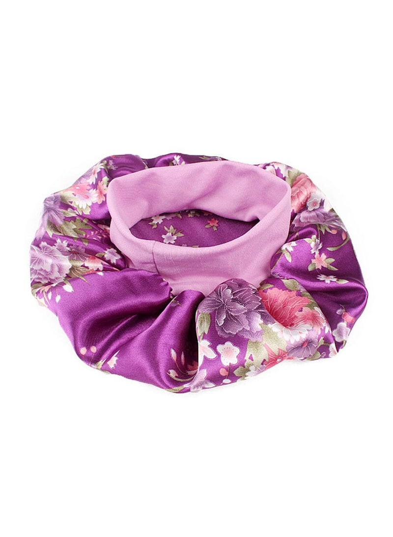 Wide Band Satin Cap Elastic Sleep Stain Bonnet Soft Night Sleeping Hat For Women - Image 2