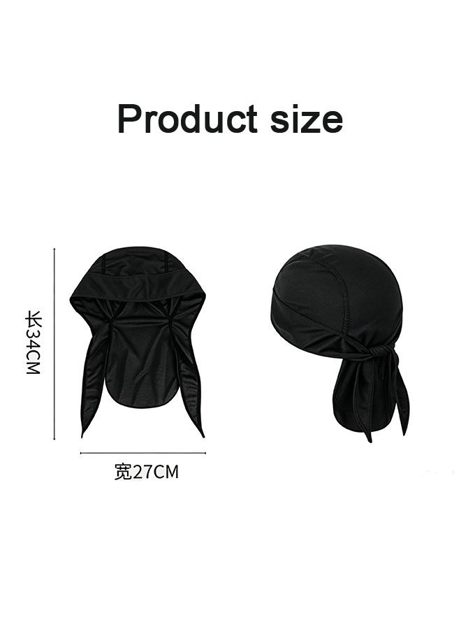 MXN 3 Pcs Quick Dry Mesh Head Wraps Cooling Beanie Caps - Sweat Wicking Beanie Skull Cap Pirate Hat Bandana Head Wrap Summer Caps, Tie Back Bandana Head Scarf for Cycling Running Motorcycle Gym Fishing Outdoor Activities - Image 2