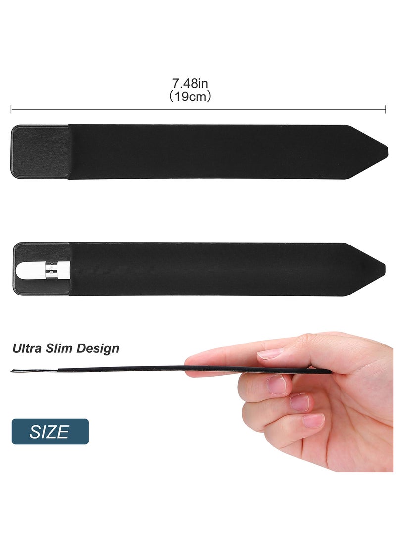 Procases Pencil Holder Sticker For Pencil 1st And 2nd Gen Elastic Stylus Pocket Pouch Adhesive Stylus Pen Sleeve Attached To Case Black - Image 2