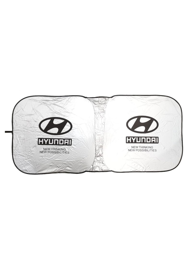 HYUNDAI Car Windshield Sunshade, Car Sunshade UV Rays and Heat Protector Sun Visor Foldable Keep Your Vehicle Cool Blocks UV Rays - Image 2