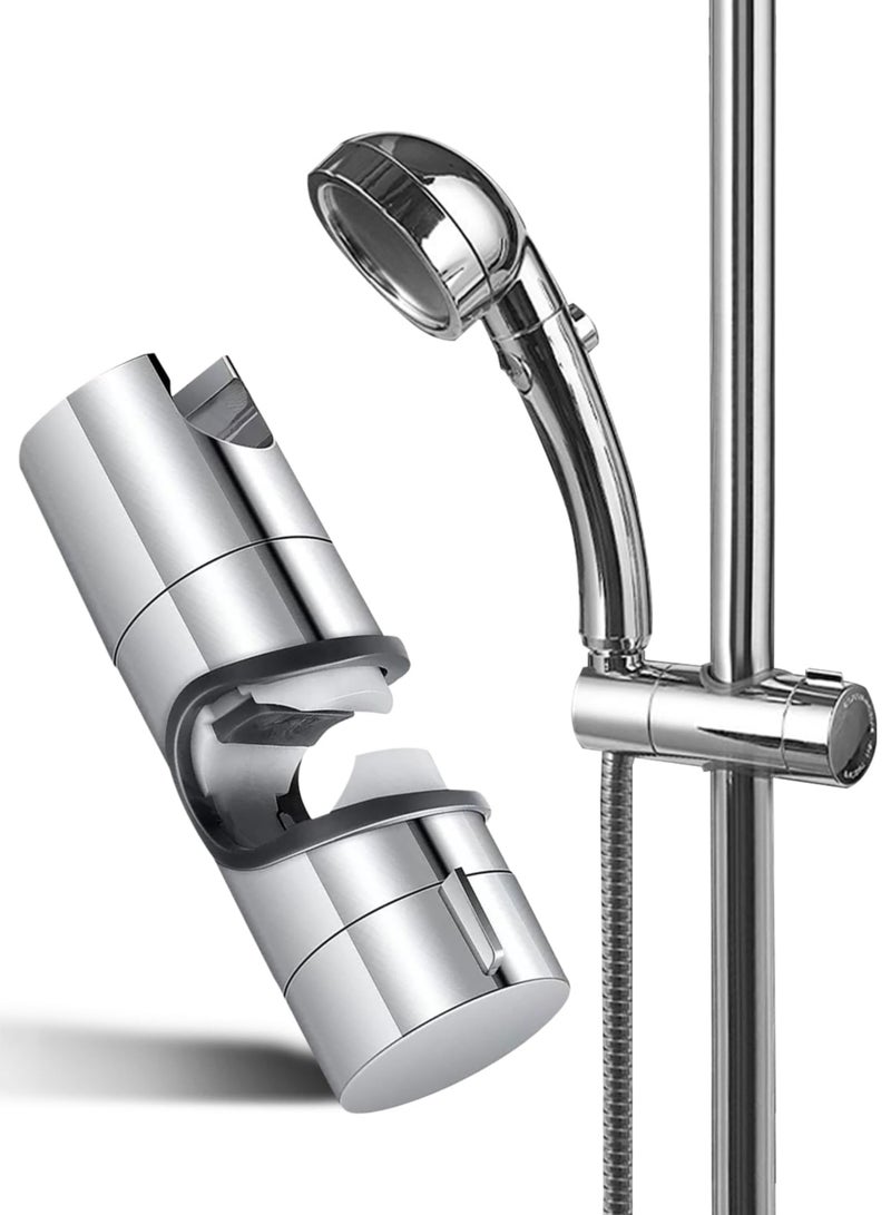 sokany Adjustable Shower Head Holder for Slide Bar, Bracket Holder for Slide Bar Slider Clamp, Bathroom Replacement 360 Degree Rotation Sprayer Holder (Sliver/White/Grey)  - Image 1