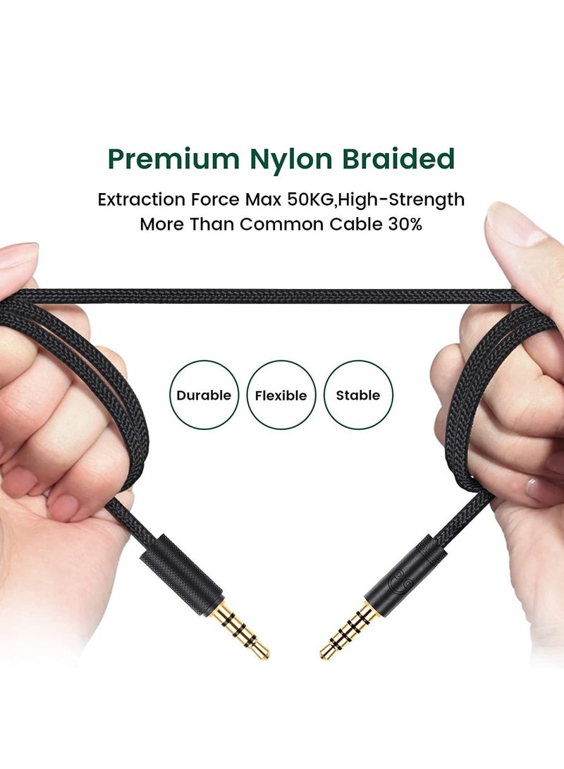 G Pro X Cord, Detachable Gaming Headset Cable Replacement for Logitech G Pro / G433 / G233, 3.5mm(1/8) Nylon Braided Wire with Inline Mute Switch and Volume Controller, 6ft Long  - Image 5