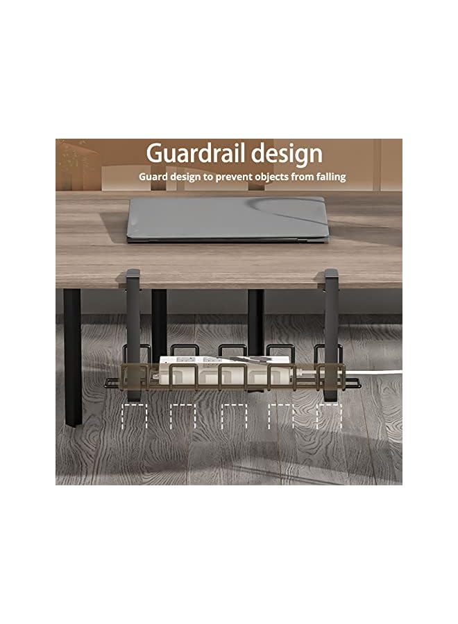 YARDHOBI Desk Cable Management Tray, YARDHOBI 15.74in No Need to Drill Holes Cord Management Rack with Wire Ties Super Sturdy Adjustable Metal Wire Cable Holder for Office, Home, Kitchens - Image 2