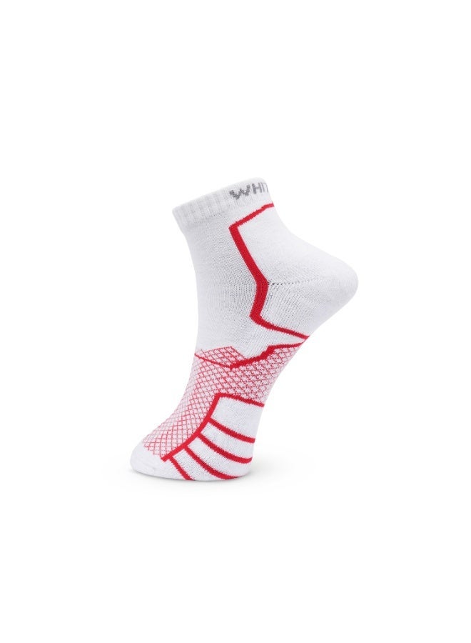 White Leaf Pack of 3 Half-Terry Ankle Socks – Free Size – White – OEKO-TEX & ECAS Certified – Breathable, Moisture-Wicking, Stay-Up Grip - Image 2