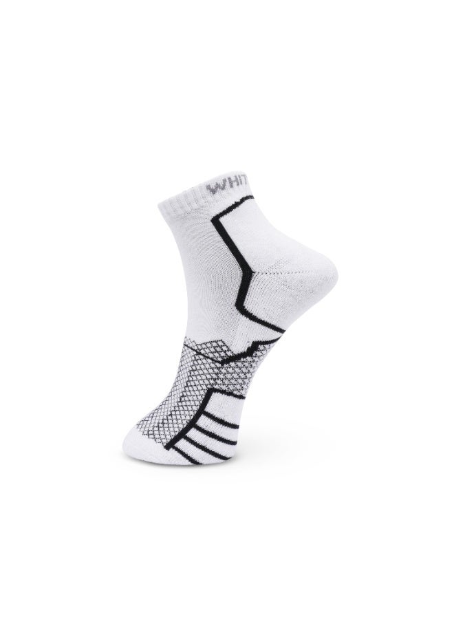 White Leaf Pack of 3 Half-Terry Ankle Socks – Free Size – White – OEKO-TEX & ECAS Certified – Breathable, Moisture-Wicking, Stay-Up Grip - Image 4