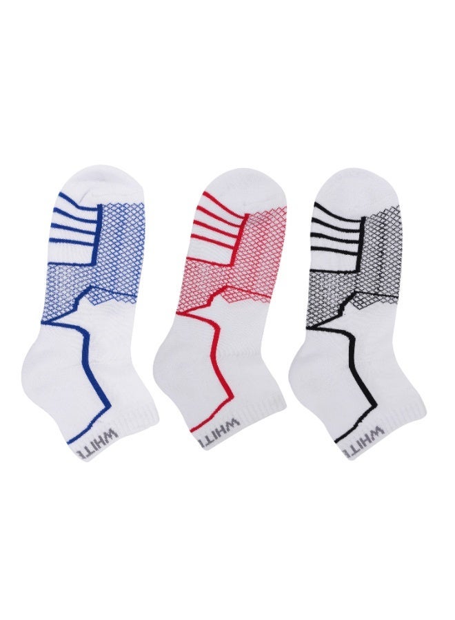 White Leaf Pack of 3 Half-Terry Ankle Socks – Free Size – White – OEKO-TEX & ECAS Certified – Breathable, Moisture-Wicking, Stay-Up Grip - Image 5