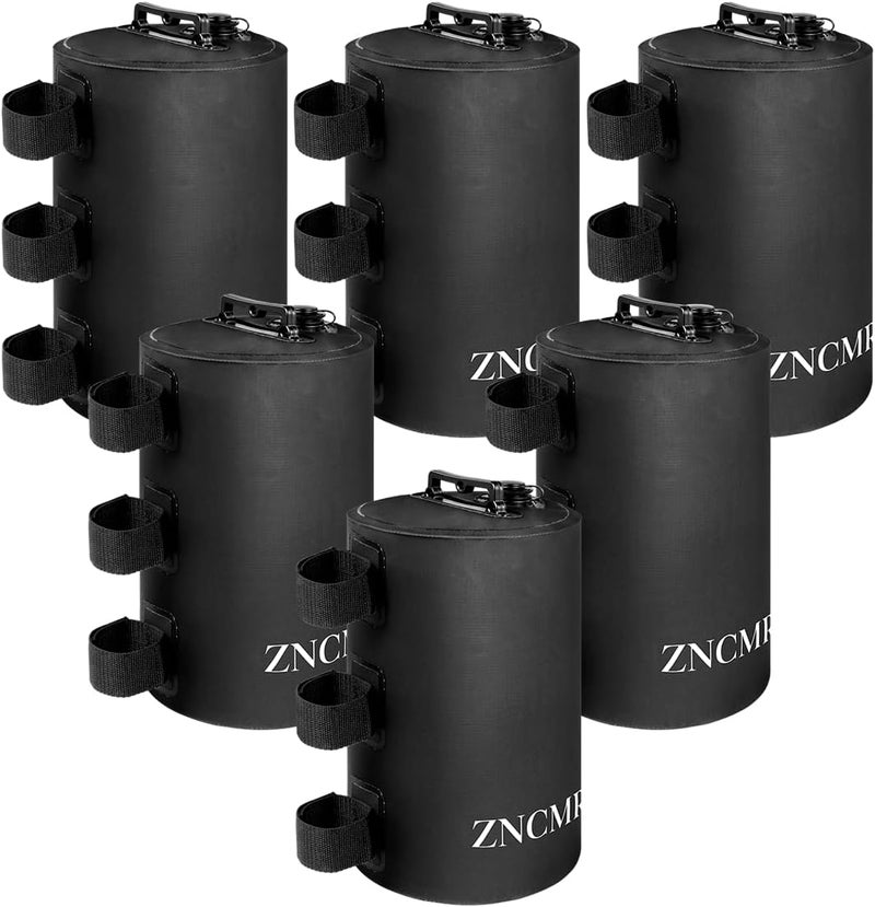 ZNCMRR Canopy Water Weight Bag,132 LBS Water Tent Weights Set of 6 Leg Weights for Pop Up Canopy,Tent,Gazebo,Black - Image 1