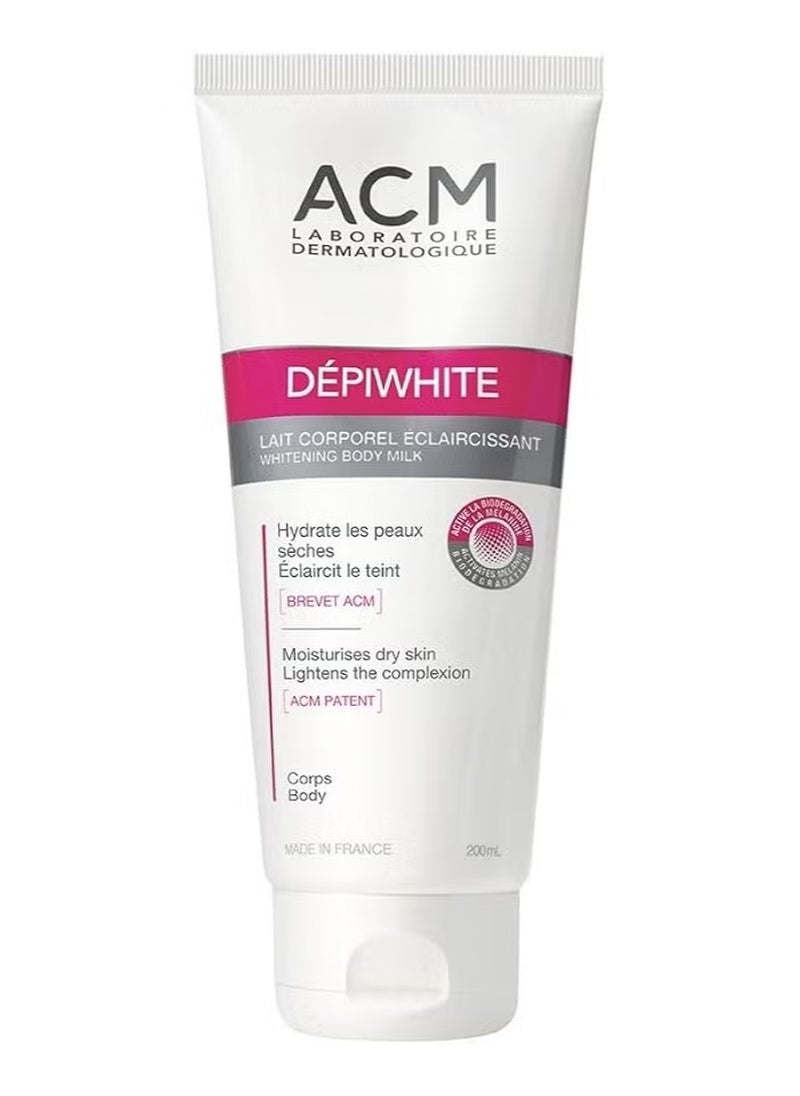 ACM Laboratoire dermatologique DÉPIWHITE Whitening Body Milk Moisturises Dry Skin 200ml  - Image 1