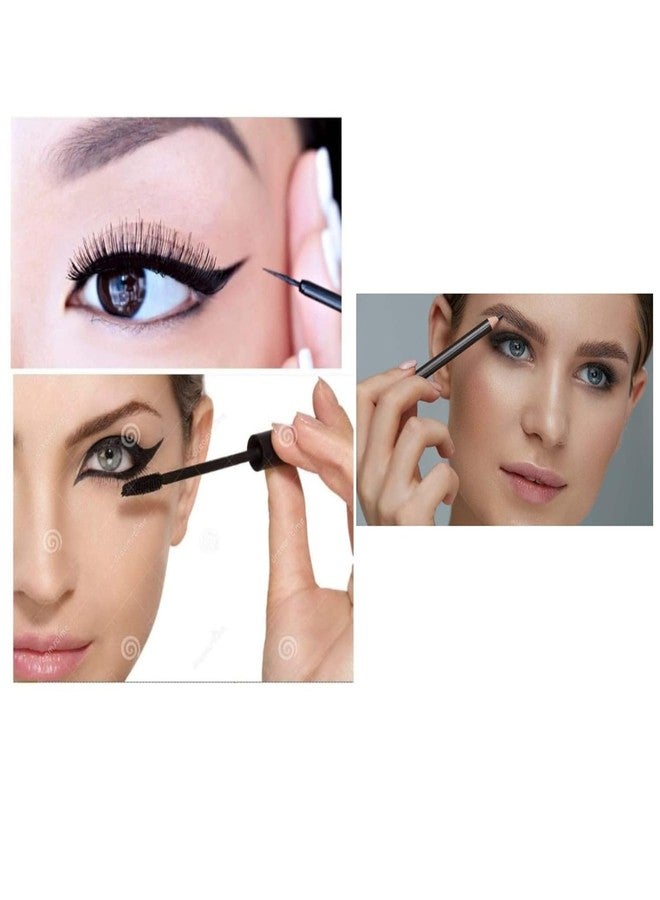 MagicHuda Magic Huda Combo 3in1 Waterproof Long Lasting Eyeliner, Mascara & Eyebrow Penci With kajal Pack of-4 - Image 5