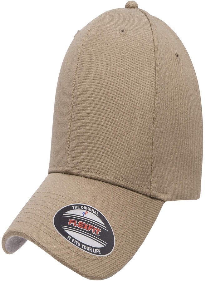 Flexfit Men's Wool Blend Hat, Khaki, L-XL - Image 1