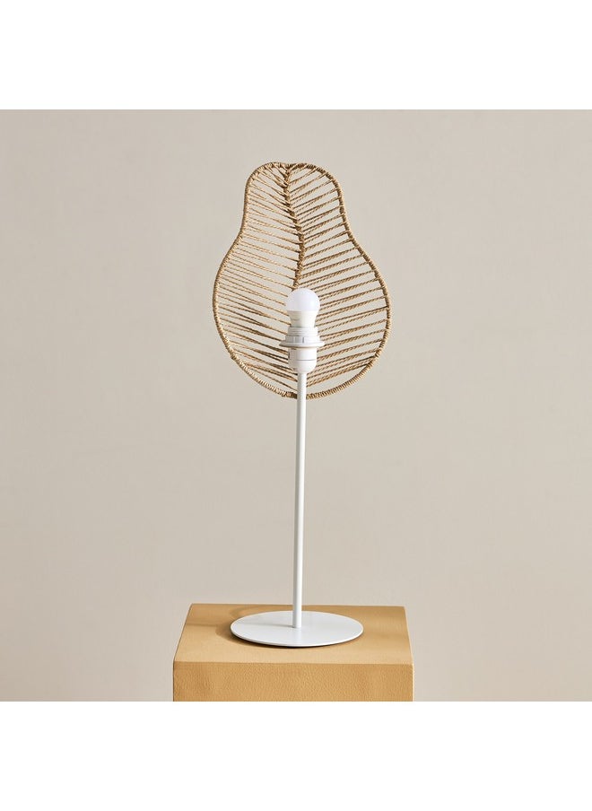 Home Box - Collett E27 Metal Table Lamp with Rattan Shade 24.5 x 17.5 x 65 cm - Image 1