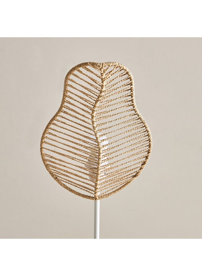 Home Box - Collett E27 Metal Table Lamp with Rattan Shade 24.5 x 17.5 x 65 cm - Image 1