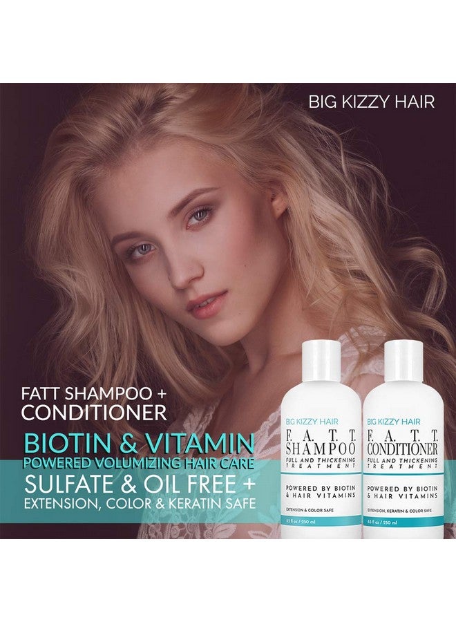 Big Kizzy F.A.T.T. Thickening Biotin Shampoo Formulated For Extensions + Thin Hair Sulfate & Paraben Free Keratin & Color Safe Volumizing Shampoo 8.5Oz - Image 4