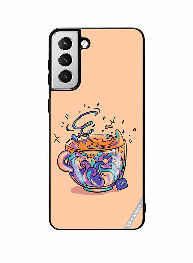 VR CREATIVE Protective Case Cover For Samsung Galaxy S22 5G Tea Design Multicolour - Image 1