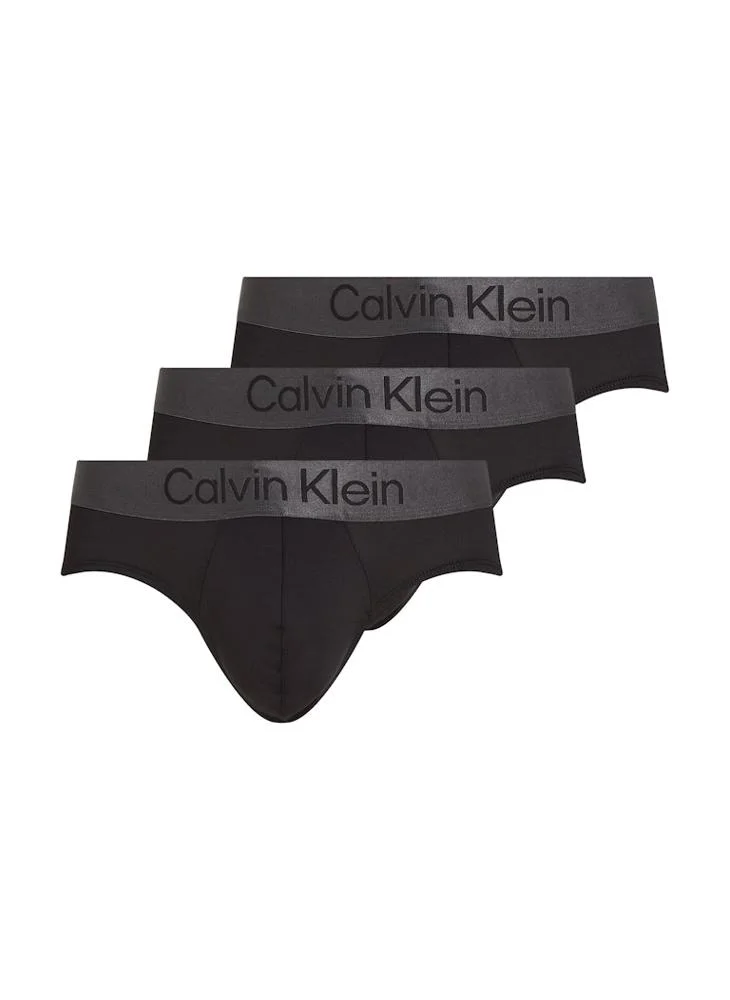 CALVIN KLEIN 3 Pack Logo Hip Briefs