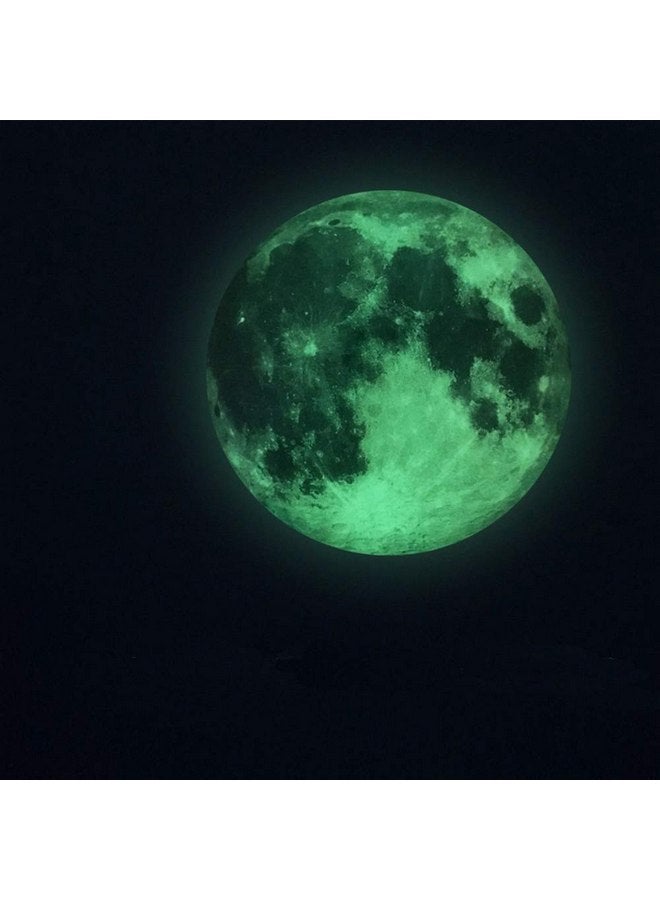 يويران ملصقات حائط Yuyeran Glow Moon ملصقات مضيئة على شكل قمر تتوهج في الظلام لتزيين غرفة الأطفال - Image 3