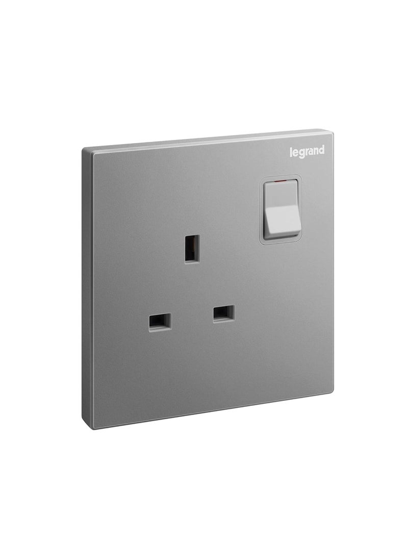 13A 1G SWITCH SOCKET GALION DARK SILVER 282432-C3 - LEGRAND
