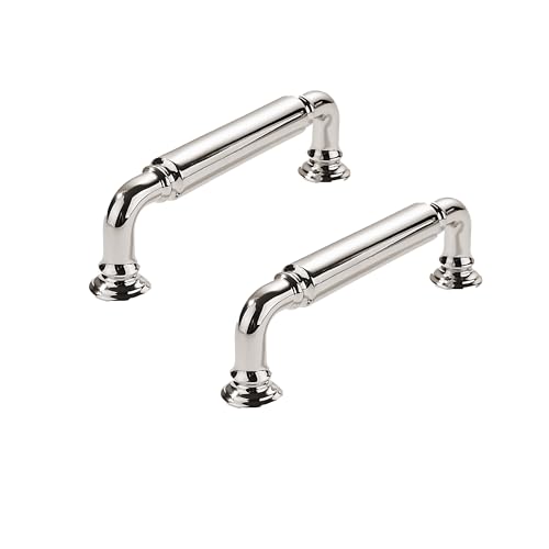 CABDM 10 Pack 3 Inch Hole Center Vibrant Polished Nickel Cabinet pulls HeavyDuty Solid Cabinet Handle Hardware Suitable for cabinets Dressers Kitchens and Bathroom cabinets - Image 1