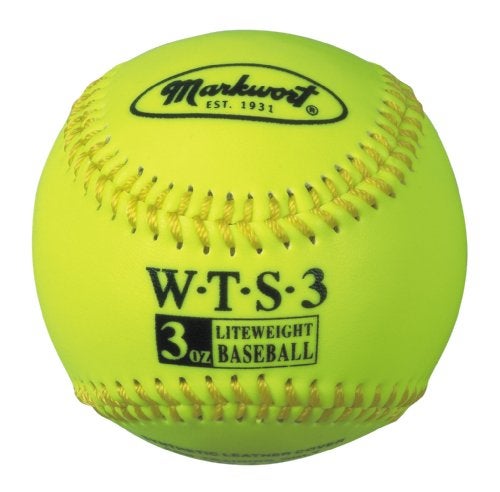 Markwort Weighted Synthetic Covered Baseball, 9-Inch, 3-Ounce, Optic Yellow - Image 5