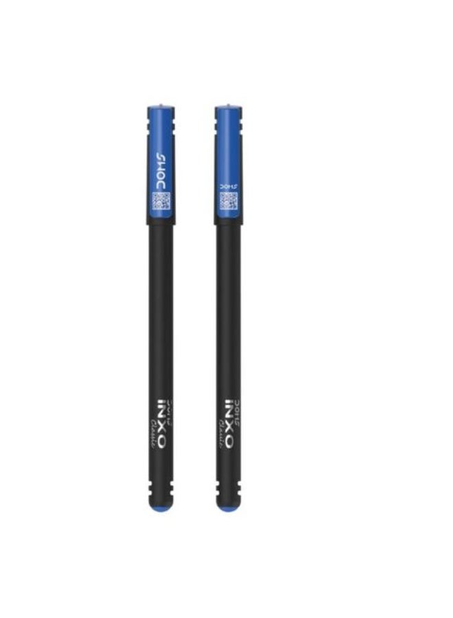 دومس قلم حبر جاف كلاسيكي من إنكسو، ثورة في عالم الكتابة، بتقنية حبر ULV لكتابة سلسة وانسيابية، لون الحبر: أزرق، عبوة من 10 أقلام حبر جاف للاستخدام اليومي - Image 1