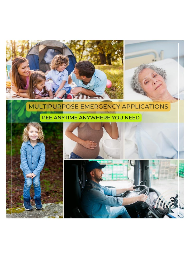 KASTWAVE Disposable Urinal Bags, Portable Camping Pee Bags, Travel Pee Bags, Traffic Jam Emergency Portable Urine Bags, and Vomit Bags, for Men Women Kids Children Patients (12 Pcs Yellow) - Image 2