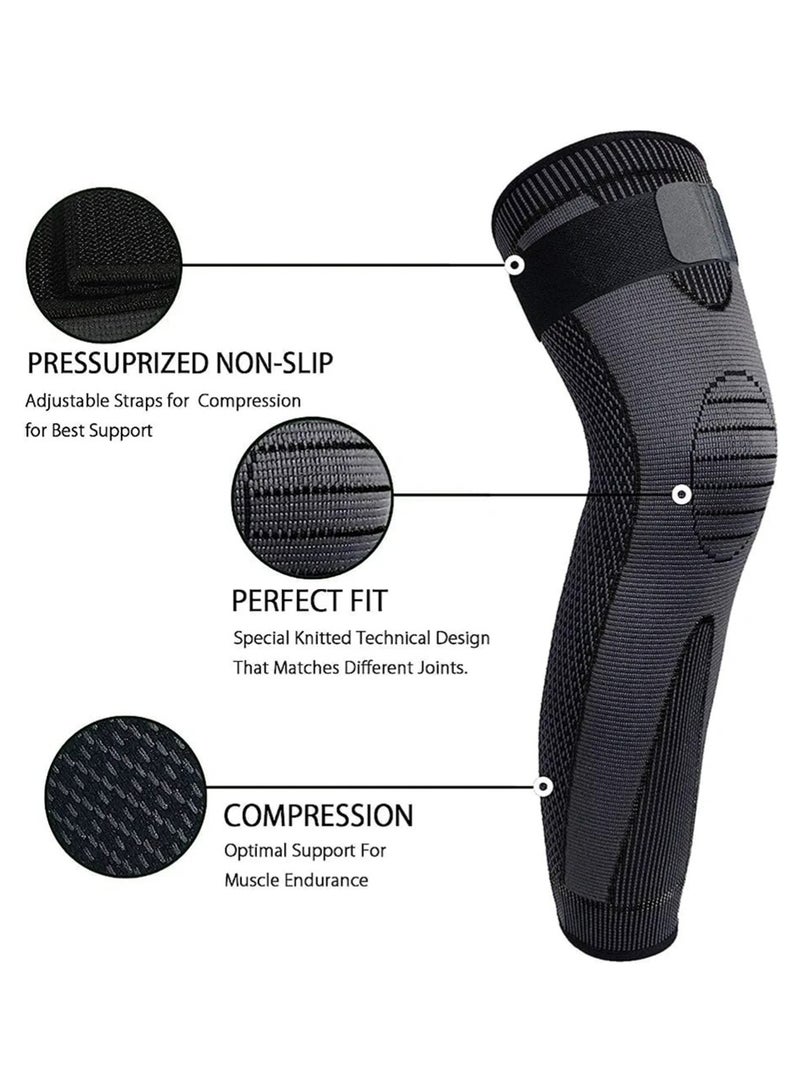 AGD 2 Pieces Unisex Elastic Knee Support Brace for Exercise, Running, Hiking and Injury Recovery - Image 3