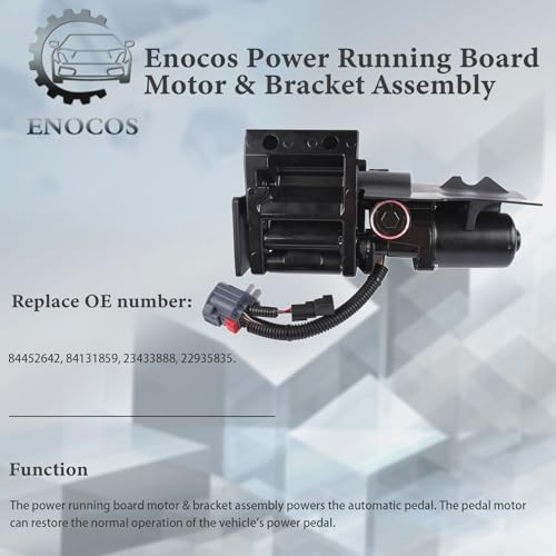 Enocos 84452642 Power Running Board Motor & Bracket Assembly - Front Left Driver Side - Compatible with 2015-2020 Chevy Suburban C'adillac Escalade ESV GMC Yukon XL Replace# 84131859 - Image 3