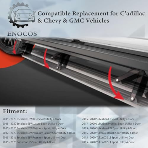 Enocos 84452642 Power Running Board Motor & Bracket Assembly - Front Left Driver Side - Compatible with 2015-2020 Chevy Suburban C'adillac Escalade ESV GMC Yukon XL Replace# 84131859 - Image 2
