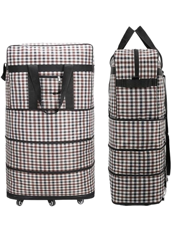 م اكس م حقيبة سفر متحركة قابلة للطي مع عجلات XX-Large 30kg حقيبة دافل قابلة للتمديد بسحاب مقاوم للماء (مزيج الألوان) - Image 1