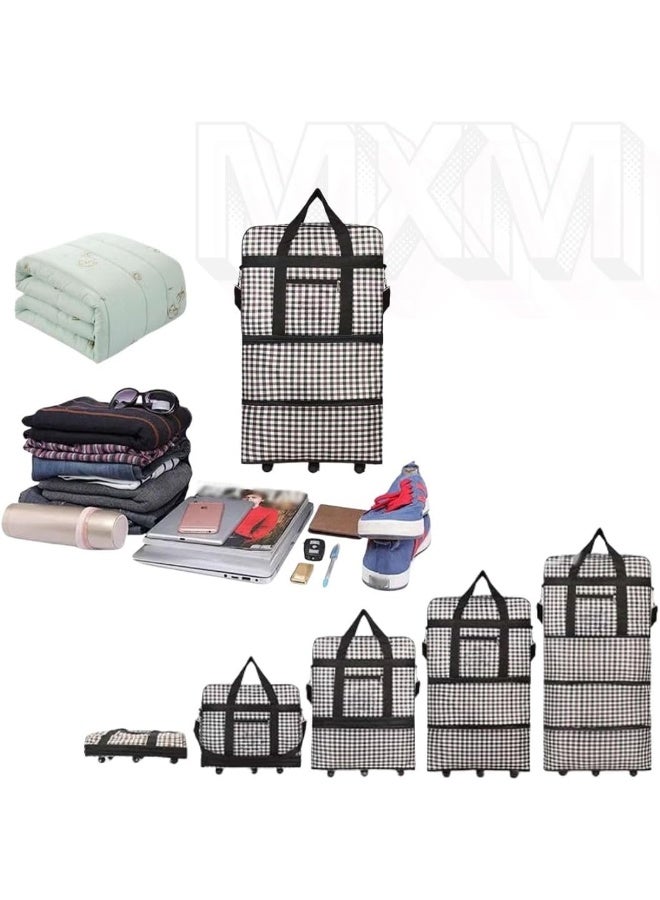 م اكس م حقيبة سفر متحركة قابلة للطي مع عجلات XX-Large 30kg حقيبة دافل قابلة للتمديد بسحاب مقاوم للماء (مزيج الألوان) - Image 5