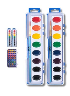 Mr. Pen - Washable Watercolors, 2 Pack, 8 Colors With Paint Brush, Watercolor Paint Set, Water Color Painting Kids, Watercolors For Kids And Adults, Kids Watercolor Paint Set, Watercolor Set Kids  - Image 1
