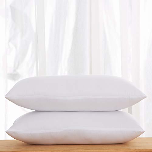Acanva Fluffy Pillow Insert for Bed Sleeping, Decorative Stuffer Cushion Sham Filler, 12x20 Inch, White - Image 2