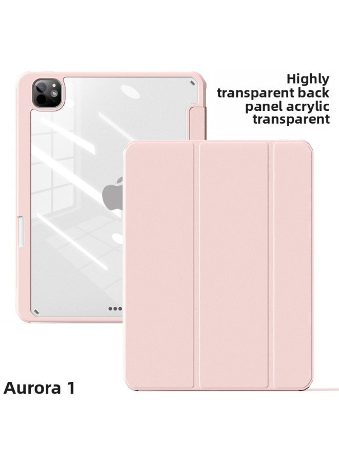 Suitable For Ipadpro11 Inch Protective Cover Mini7 With Pen Slot Flat Air6 Acrylic 10 Generation Hard Bottom Soft Edge Case-Color:Lavender [Aurora 1]]-Applicable Model:Pro7-13 Inch (M4) [2024]]  - Image 2
