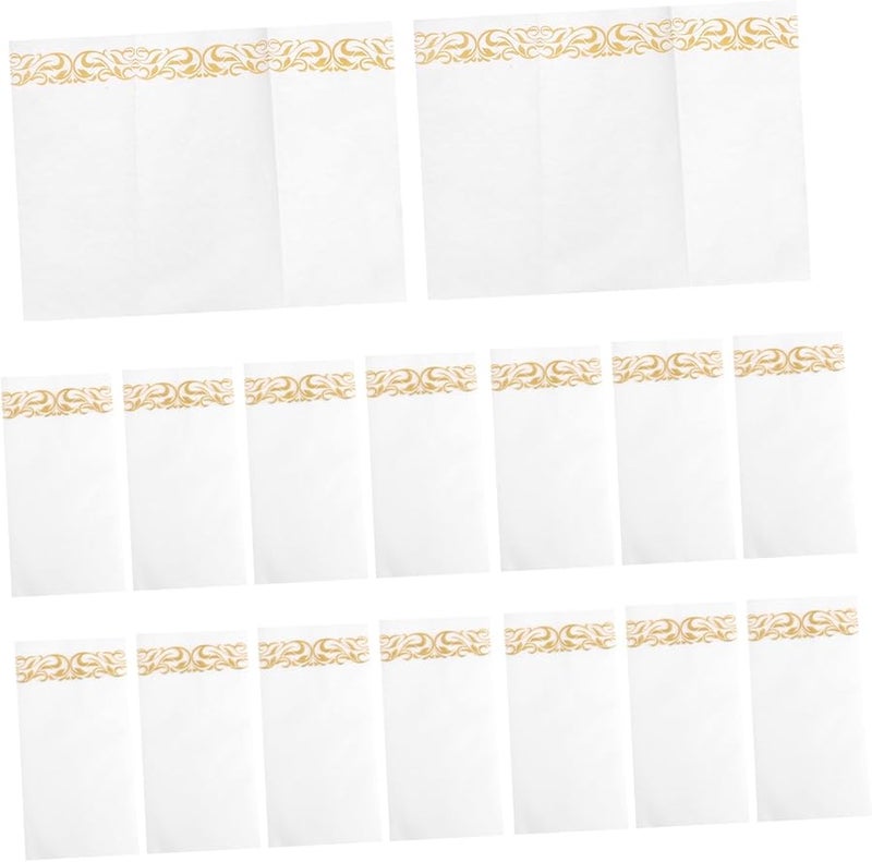 مناديل ورقية كلاسيكية التصميم للاستخدام لمرة واحدة 25 قطعة لحفلات الزفاف والعشاء والولائم - Image 1