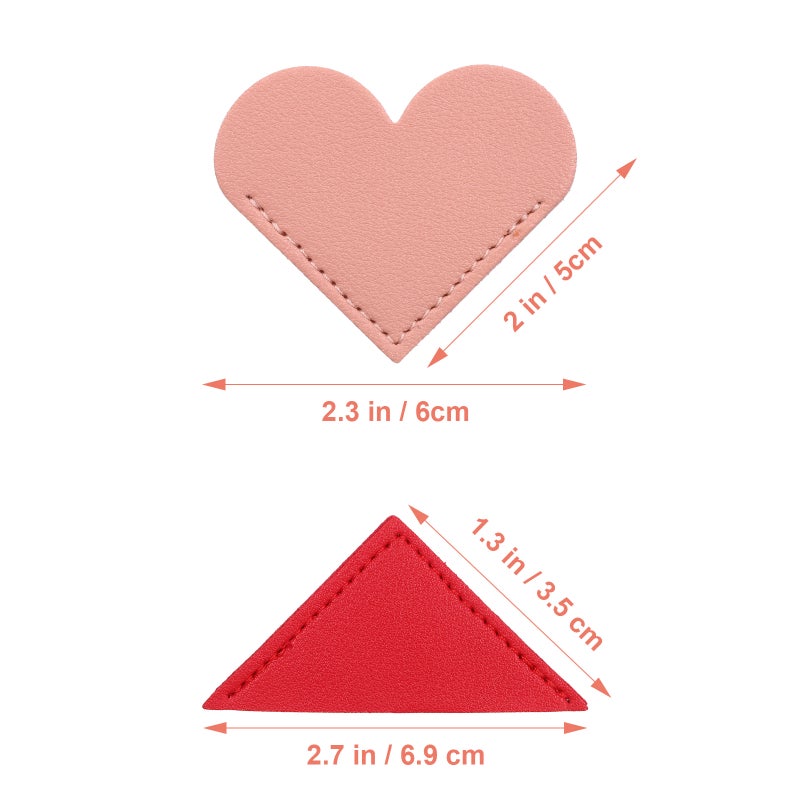 12pcs Corner Page Bookmarks Leather Bookmarks Heart Shape Bookmarks Novelty Triangle Bookmarks - Image 5