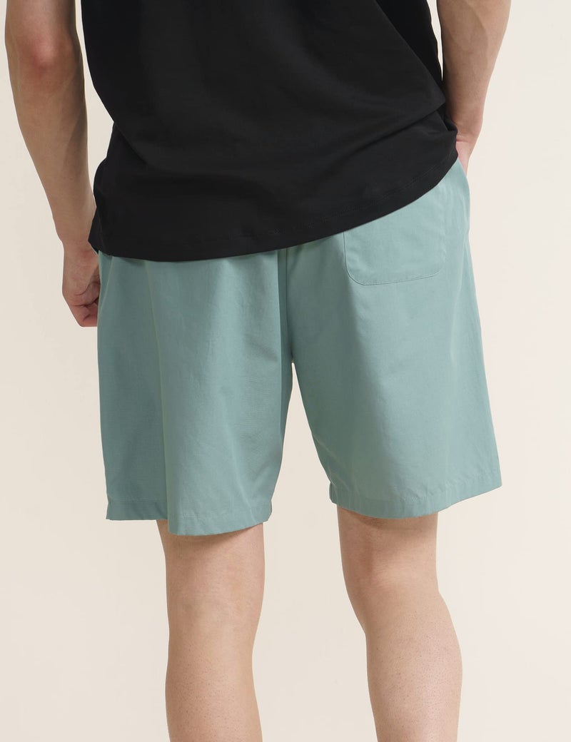 DAMENSCH Cotton Lounge Shorts for Men, Elasticated Waistband, Bermuda, Relaxed Fit Half Pant, Home Shorts for Man-Nap Green-XL - Image 4