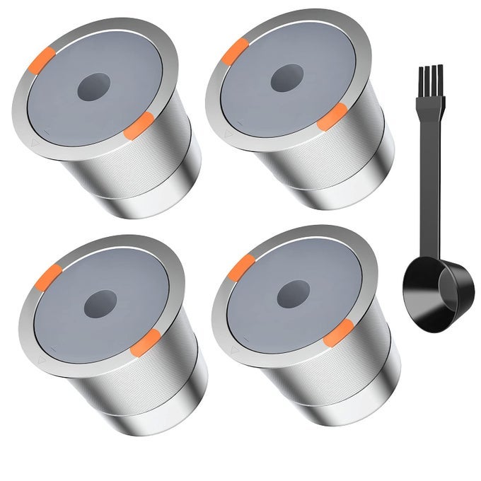 REUSABLE K CUPS FOR KEURIG 20 10UNIVERSAL STAINLESS STEEL REFILLABLE K CUPS FILTER USE FOR KEURIG ALL MOST OF COFFEE MAKERS BREWERS4PACK