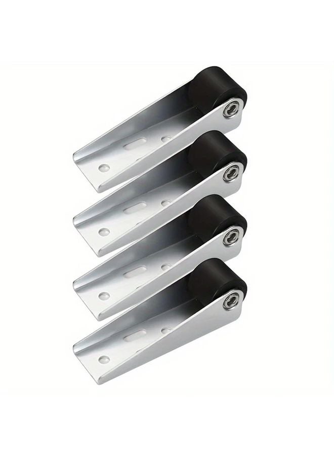 4 Sets Furniture Sliding Door Track Pulleys Silent Vertical Moving Bearing Universal Support - Image 1