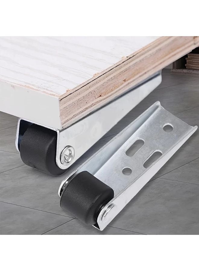 4 Sets Furniture Sliding Door Track Pulleys Silent Vertical Moving Bearing Universal Support - Image 5