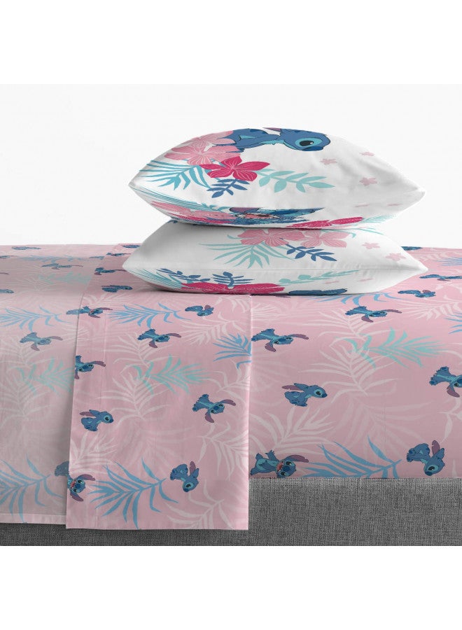 Jay Franco مجموعة سرير كوين من 7 قطع جاي فرانكو ديزني ليلو وستيتش باراديس دريم - تشمل لحاف قابل للعكس ومجموعة ملاءات - ميكروفايبر فائقة النعومة ومقاومة للتلاشي (منتج رسمي من ديزني) - Image 4