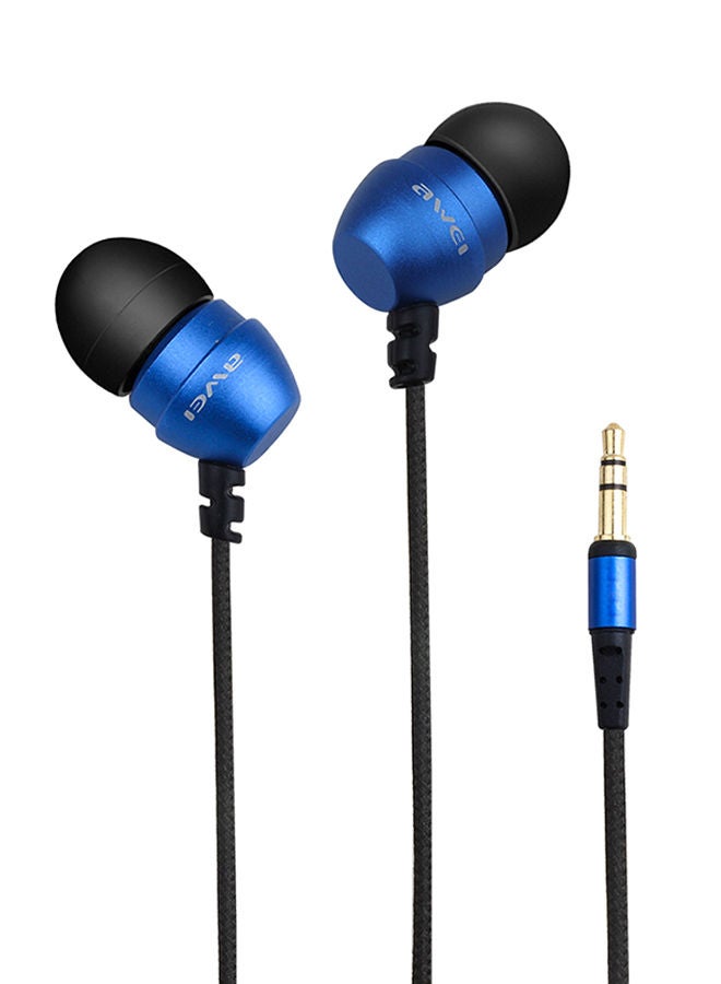 NIBEMINENT 3.5mm Plug In-Ear Earphones Stereo Music Deep Bass Headphones Blue