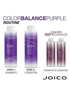 Color Balance Purple Shampoo | For Cool Blonde, Gray Hair | Eliminate Brassy Yellow Tones | Boost Color Vibrancy & Shine | UV Protection | With Rosehip Oil & Green Tea Extract | 33.8 Fl Oz - pzsku/Z4B1AA6651D6E004EB5ACZ/45/_/1684053559/0aea33b9-814f-4395-982d-27db6bb1be10