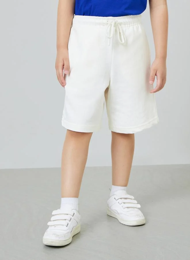 ستايلي Boys Pack Of 2 - Cotton Knitted Drawstring Shorts
