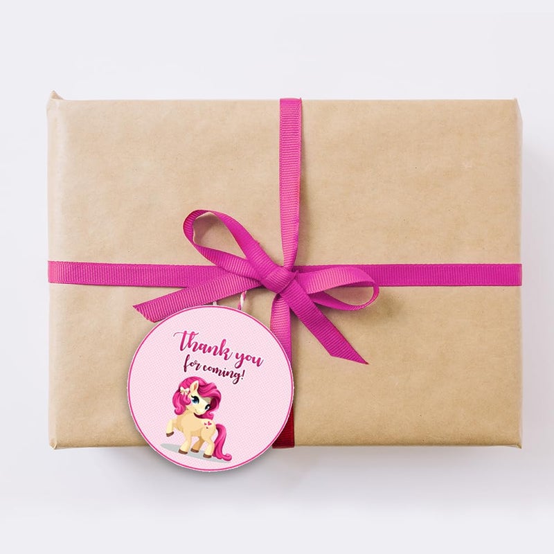 Suruchi Strokes Unicorn Theme Birthday Party Decoration | Banner | Hangings | Frill | Poster | Cake Topper | Gifts Tags | Combo | Eye Mask | Props (Return Gift Tag) - Image 5