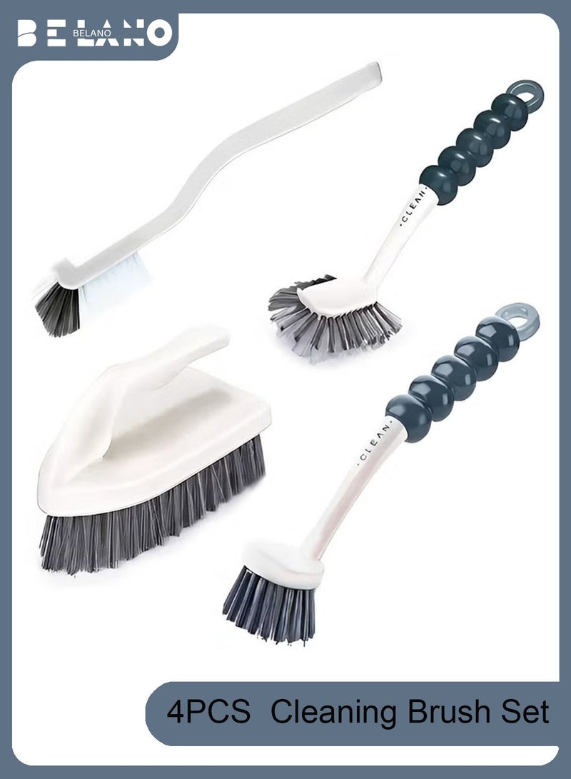 BELANO 4-Piece Household Cleaning Brush Set, Deep Cleaning Kit with Ergonomic Bubble Grip for Kitchen, Bathroom, Tiles & Grout - Image 1