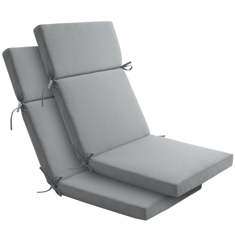 Enipate 2 Pack Outdoor High Back Chair Cushion Weather Resistant Adirondack Rocking Chair Cushions Patio Chair Seat Cushions