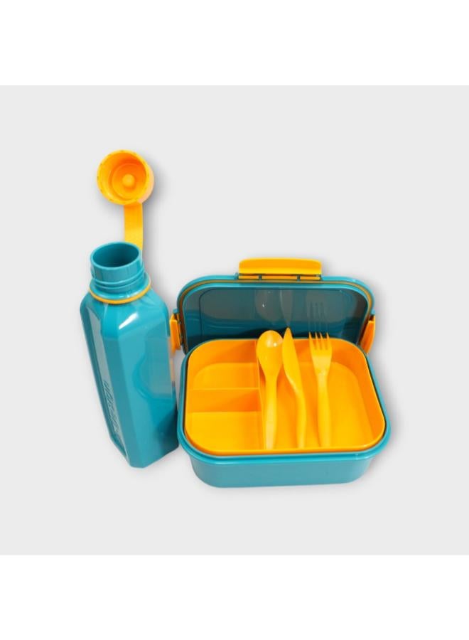 m-design Teal/Yellow Lunch Set 2,100 ml